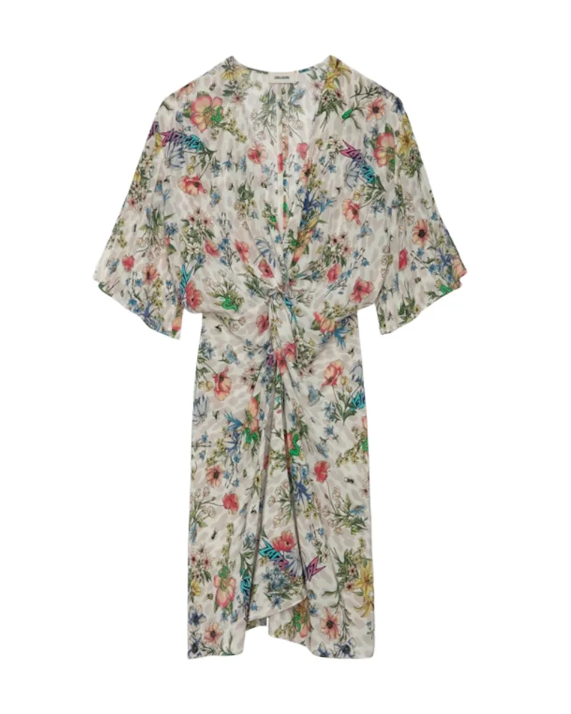 Zadig & Voltaire Kleid Rozom 100% Seide Beige