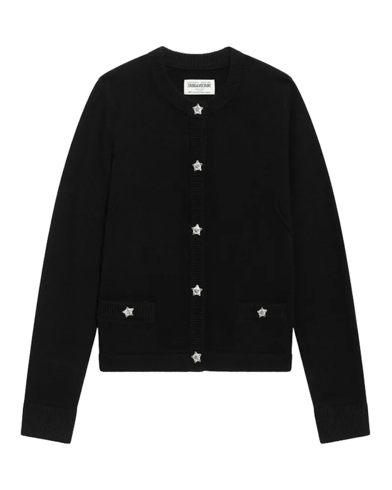 Zadig & Voltaire Marcya Cardigan 100% Kaschmir Schwarz