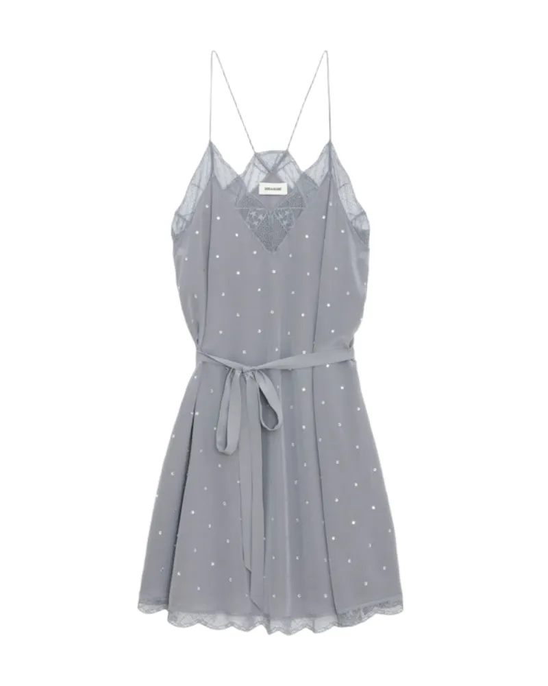 Zadig & Voltaire Kleid Ristyz 100% Seide Grau