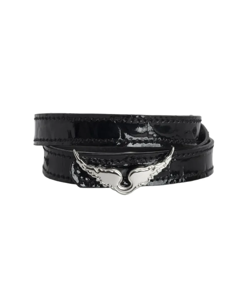 Zadig & Voltaire Armband Rock Croco Schwarz
