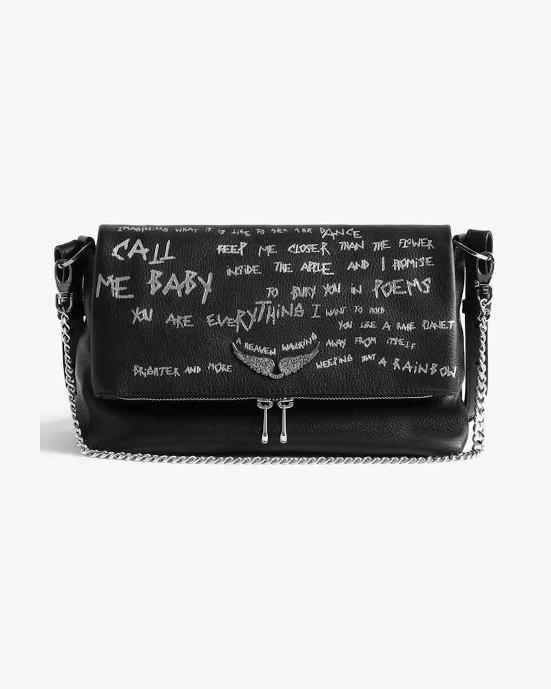 Zadig & Voltaire Tasche Rocky II Graffiti Schwarz