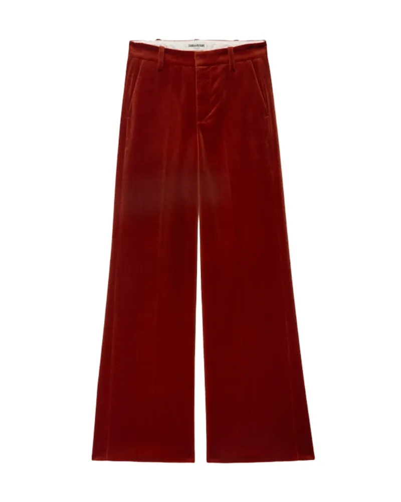 Zadig & Voltaire Hose Panol Velours Rot