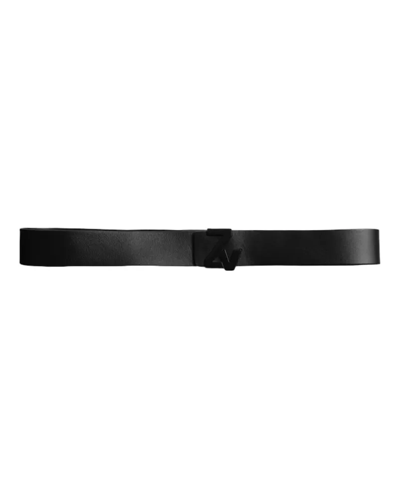 Zadig & Voltaire Gürtel ZV Initiale 40mm Schwarz