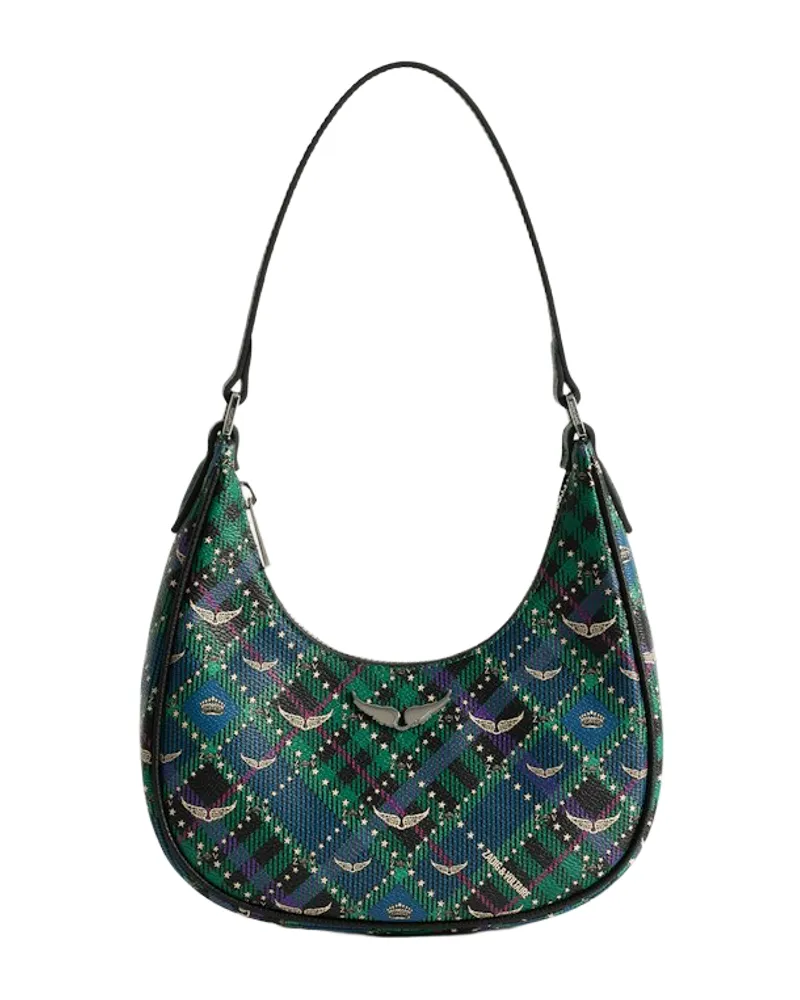 Zadig & Voltaire Z Night Out Punk Check Tasche Grün