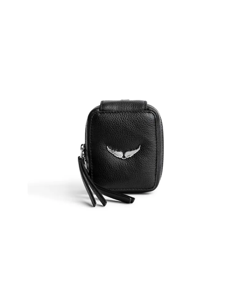 Zadig & Voltaire Clutch Swing Your Wings Schwarz
