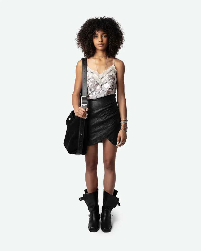 Zadig & Voltaire Trägertop Christo 100% Seide Ecru
