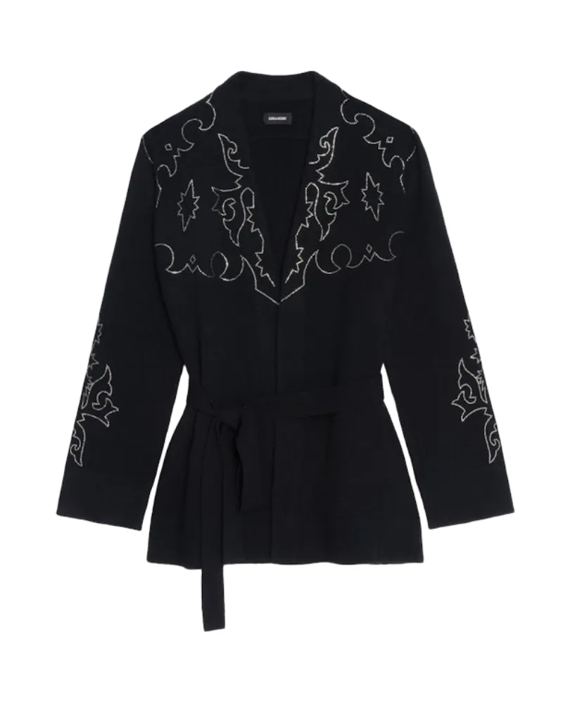 Zadig & Voltaire Cardigan Salomy 100% Kaschmir Schwarz