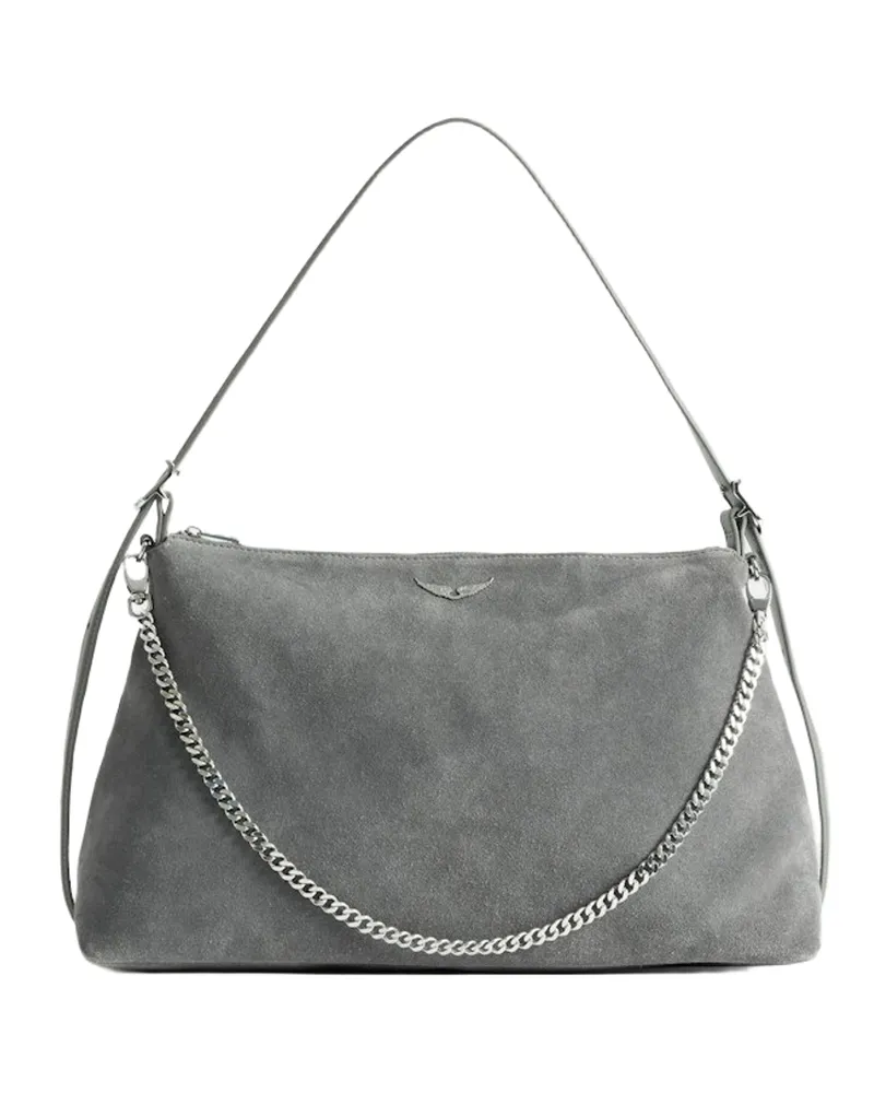 Zadig & Voltaire Jim Tasche Aus Wildleder Grau