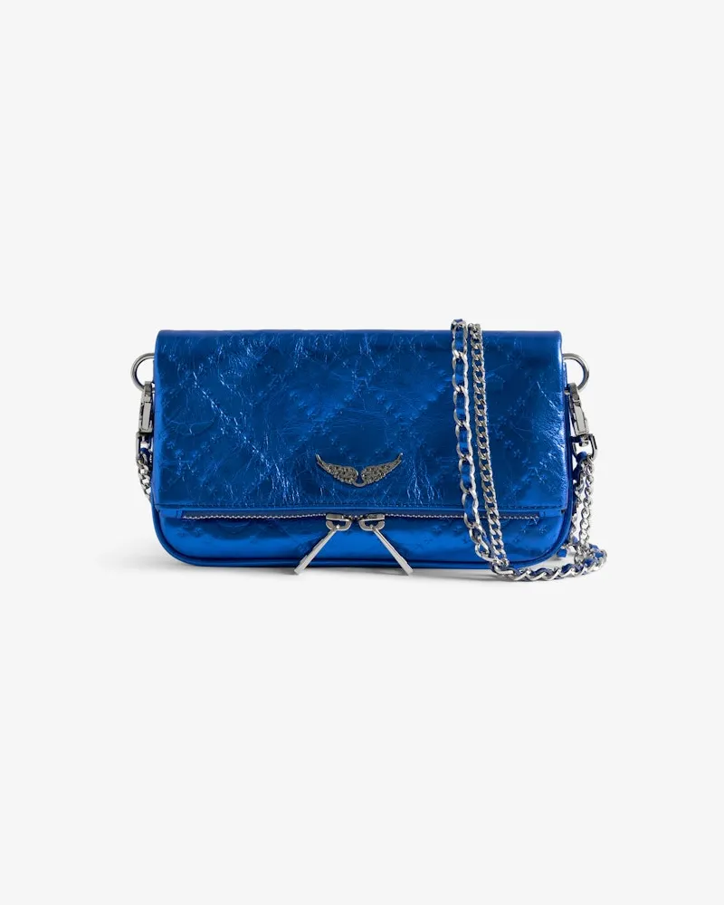 Zadig & Voltaire Rock Nano Monogram Clutch Blau