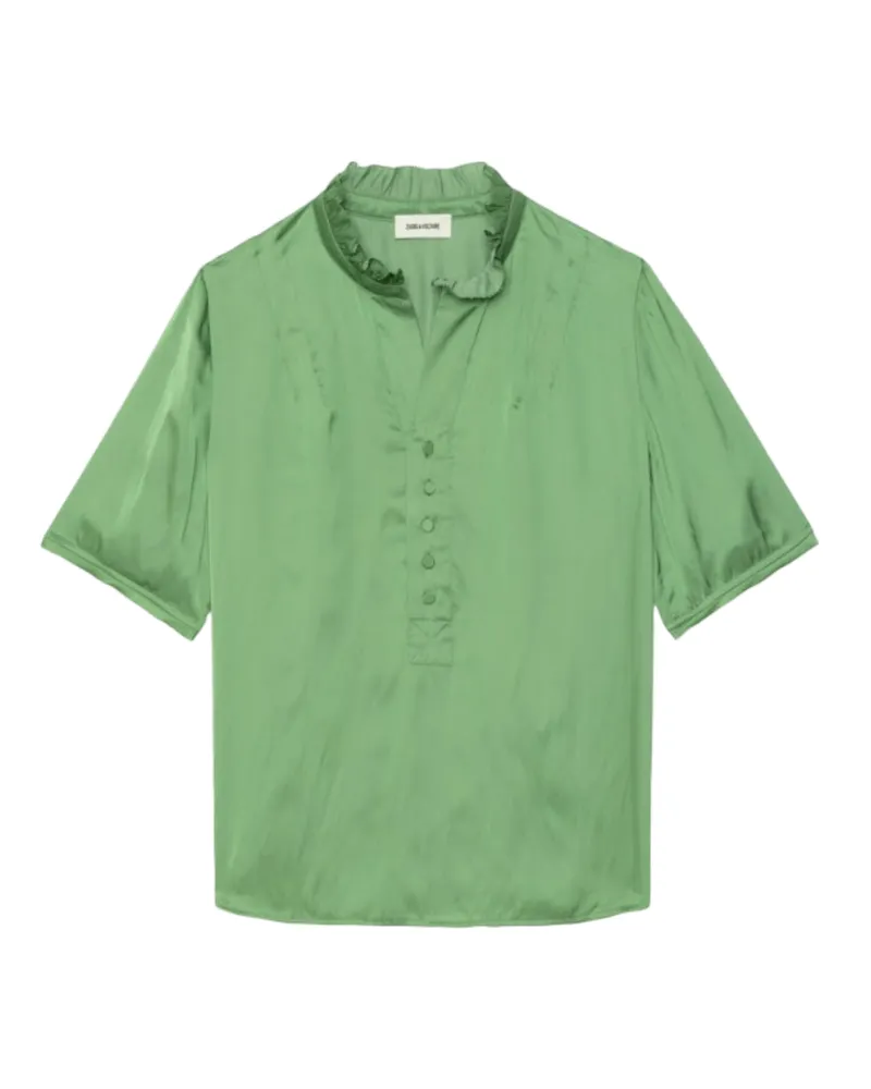 Zadig & Voltaire Top Topher Satin Grün