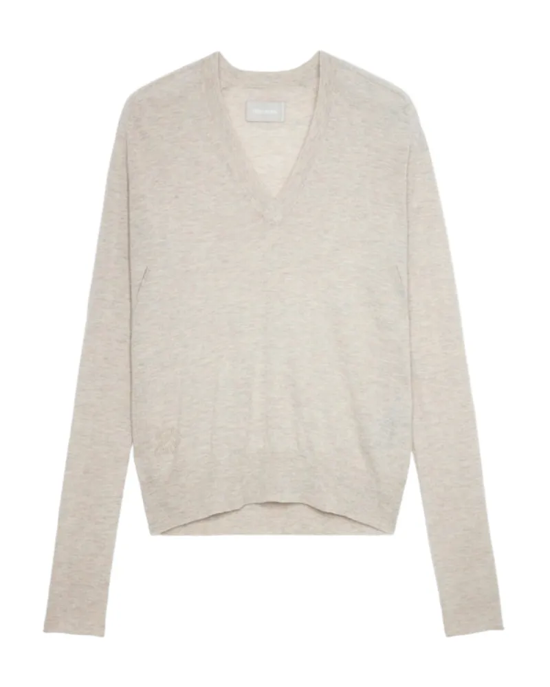 Zadig & Voltaire Pullover River 100% Kaschmir Weiß
