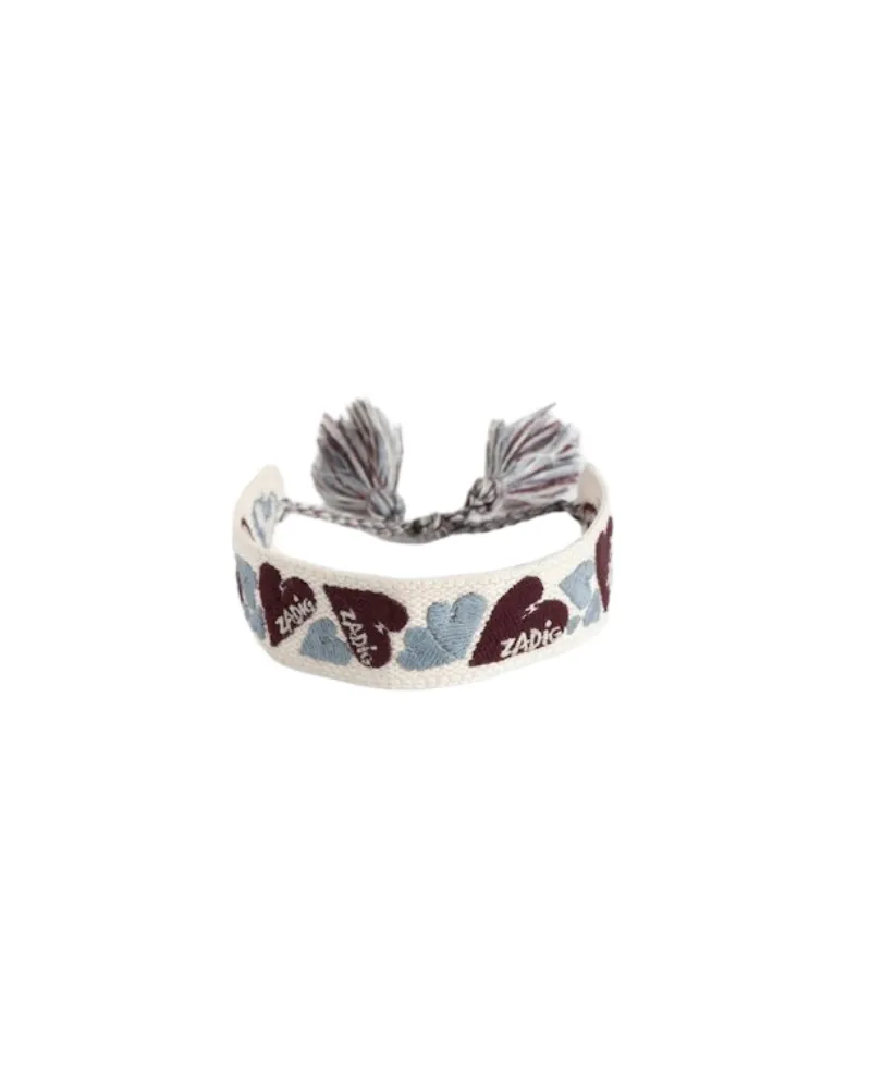 Zadig & Voltaire Zadig Tissé Heart Armband Lila