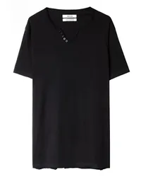 Zadig & Voltaire Henley-t-shirt Monastir Schwarz