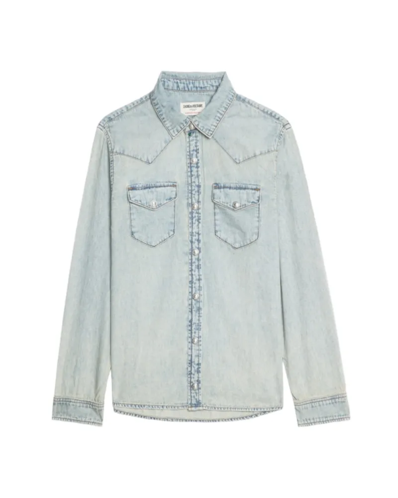 Zadig & Voltaire Hemd Saby Denim Blau