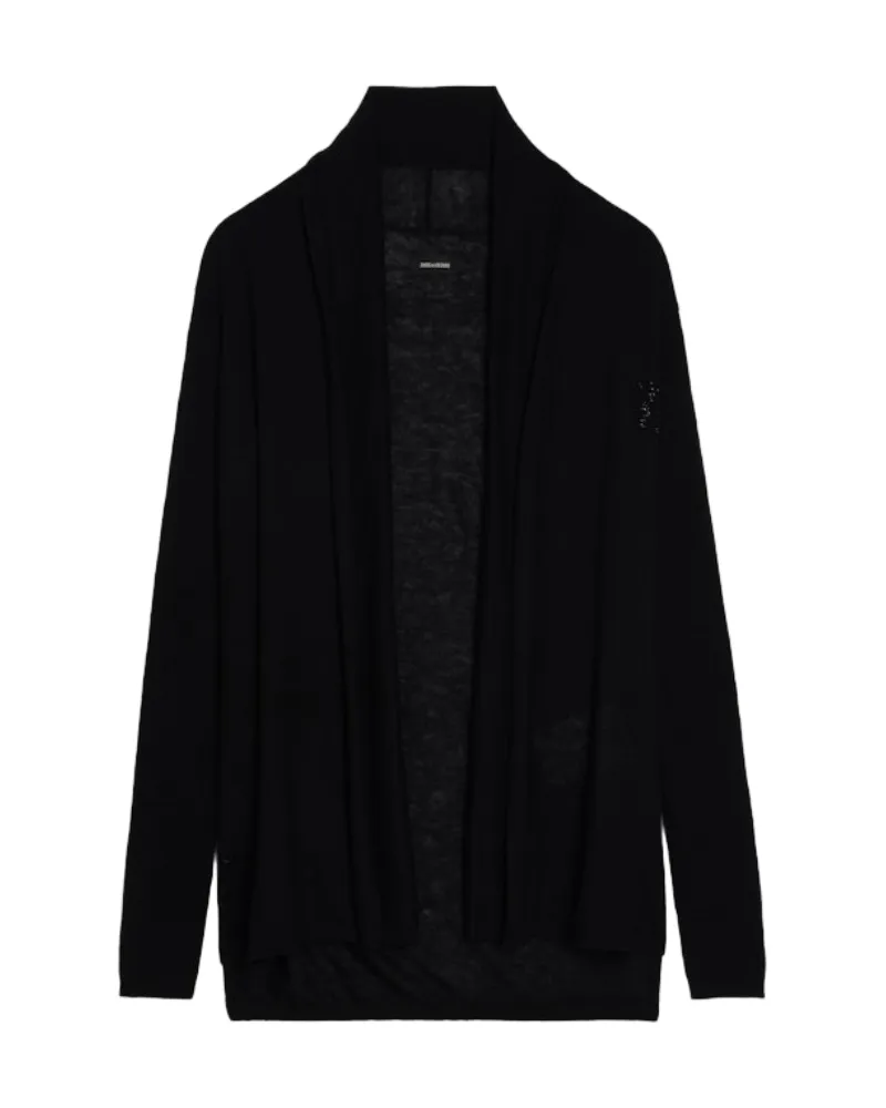 Zadig & Voltaire Strickjacke Robyn 100% Kaschmir Schwarz
