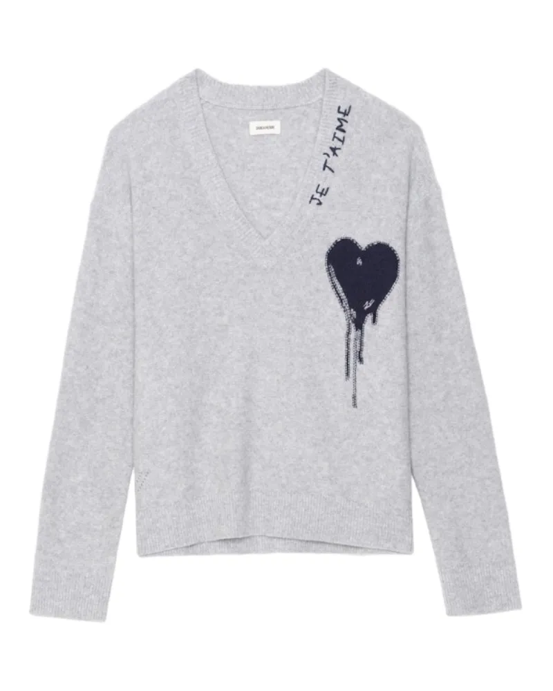 Zadig & Voltaire Pullover Mikyz 100% Kaschmir Grau