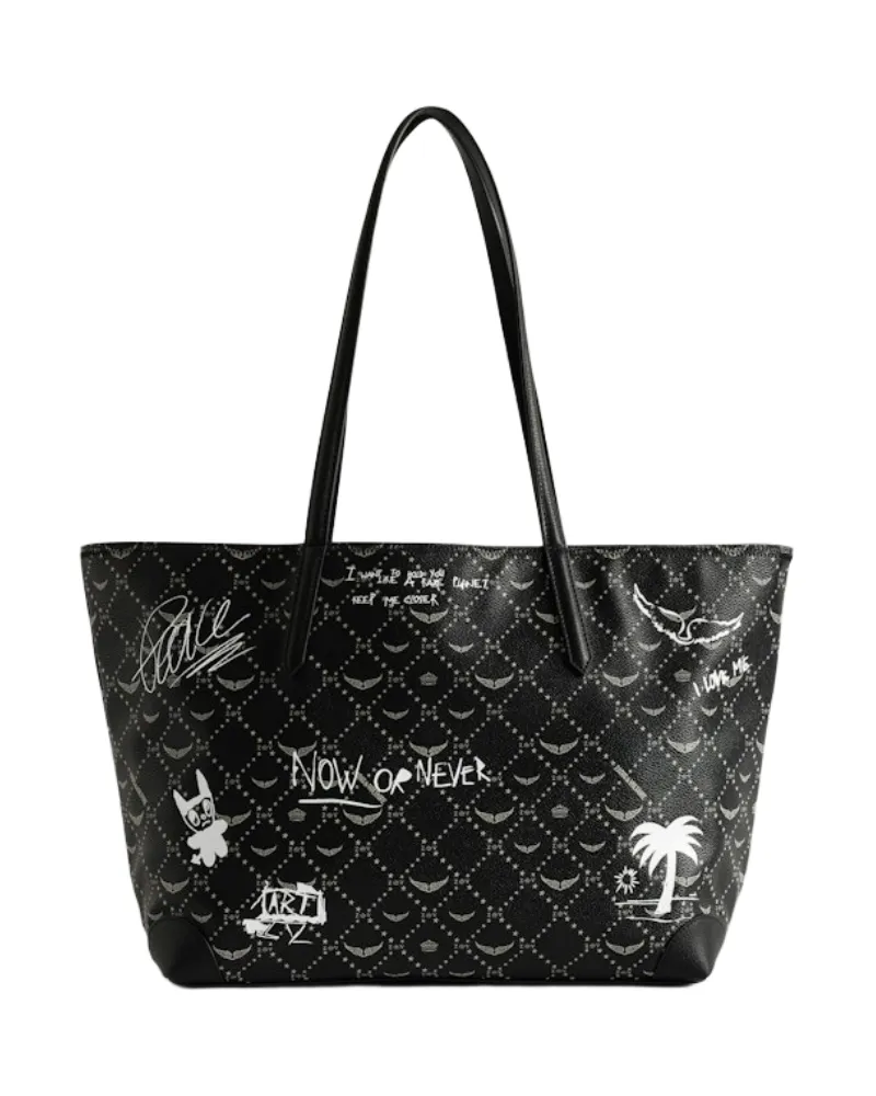 Zadig & Voltaire Z Shopper Arty Tag Tasche Schwarz