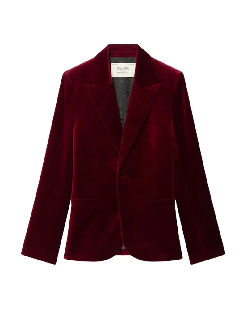 Zadig & Voltaire Vavy Velvet Blazer Rot