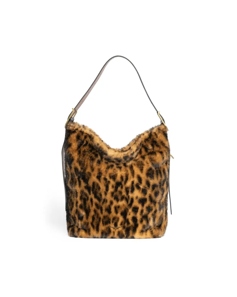 Zadig & Voltaire Jane Hobo XL Leopard Tasche Braun