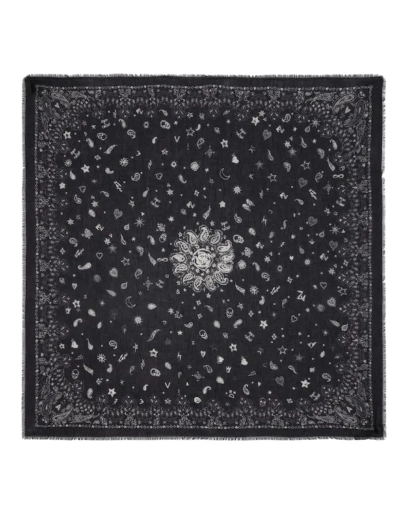 Zadig & Voltaire Schal Maddie Bandana 120 Schwarz