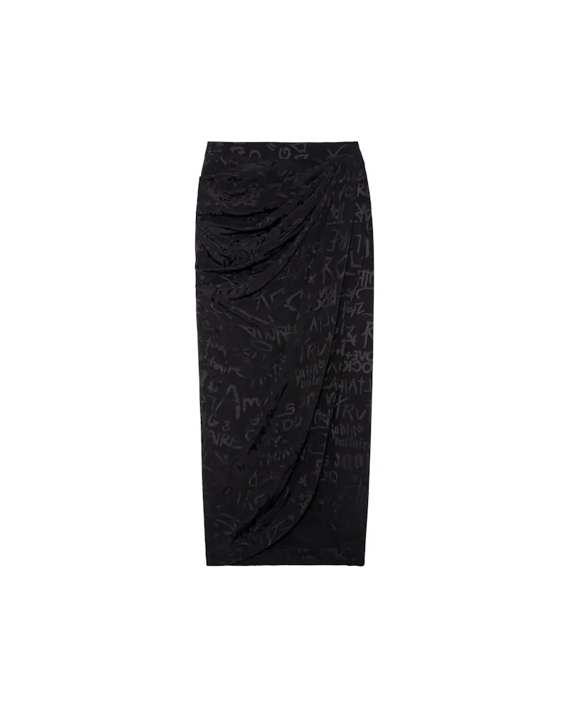 Zadig & Voltaire Jamelia Rock 100% Seide Schwarz