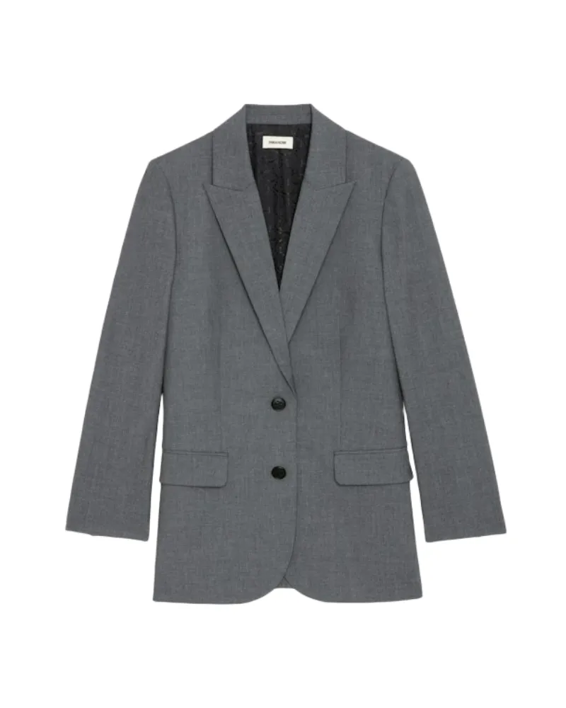Zadig & Voltaire Blazer Viva Strass Grau