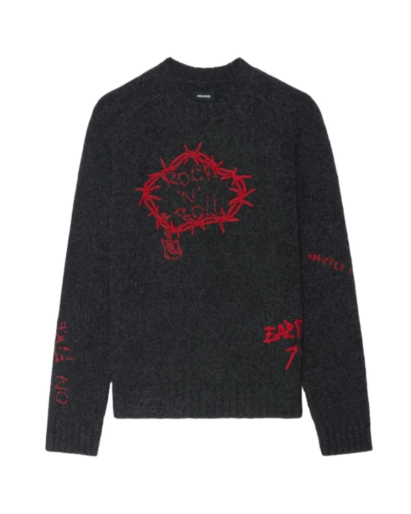Zadig & Voltaire Pullover Jordan 100% Merinowolle Grau
