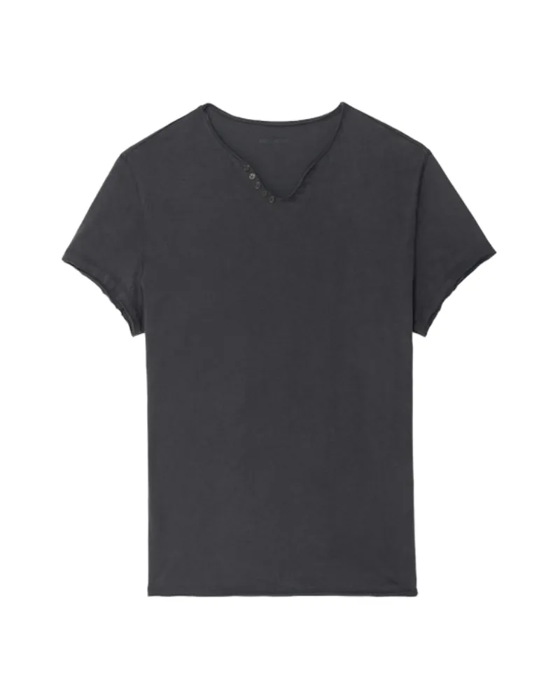 Zadig & Voltaire Henley-Shirt Monastir Grau