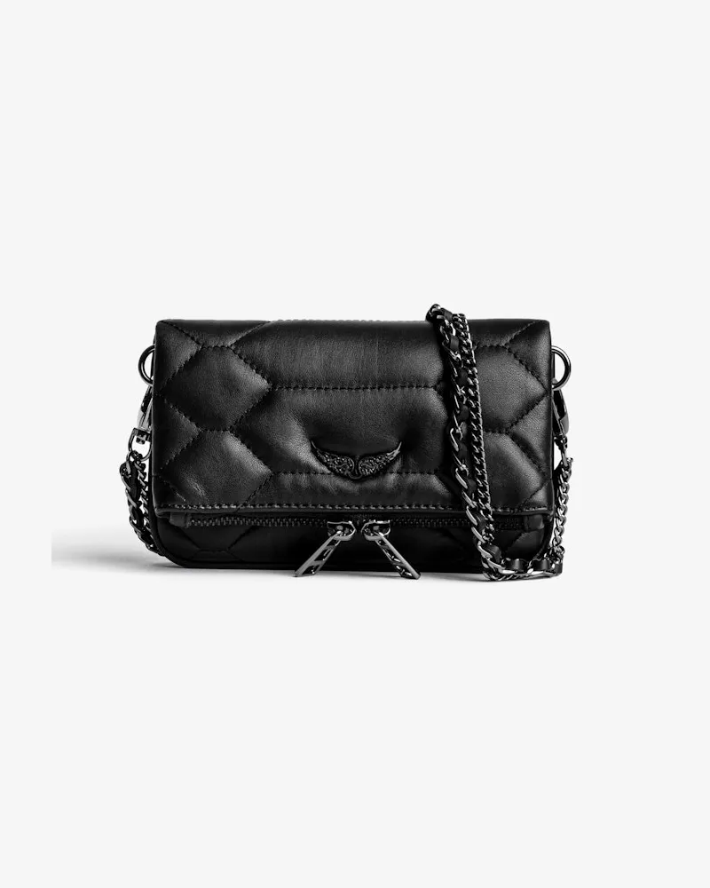 Zadig & Voltaire Rock Nano Gesteppte Clutch Schwarz