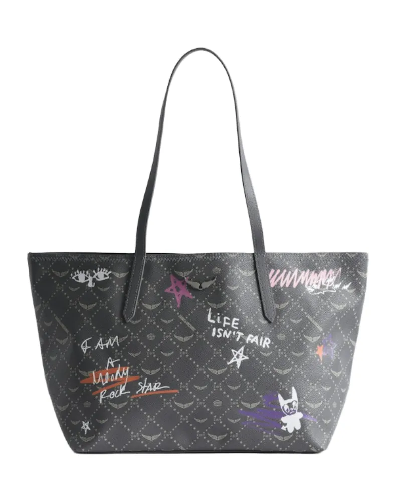 Zadig & Voltaire Tasche Z Shopper Monogram Tag Grau