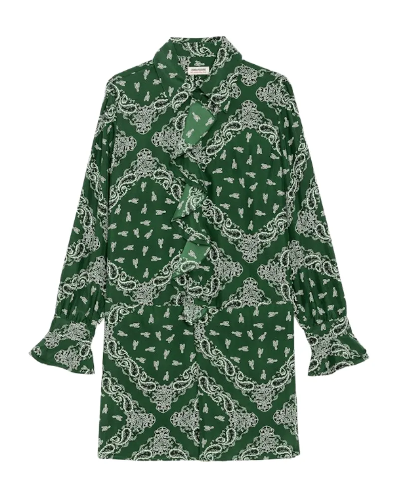 Zadig & Voltaire Kleid Rhelyne 100% Seide Grün