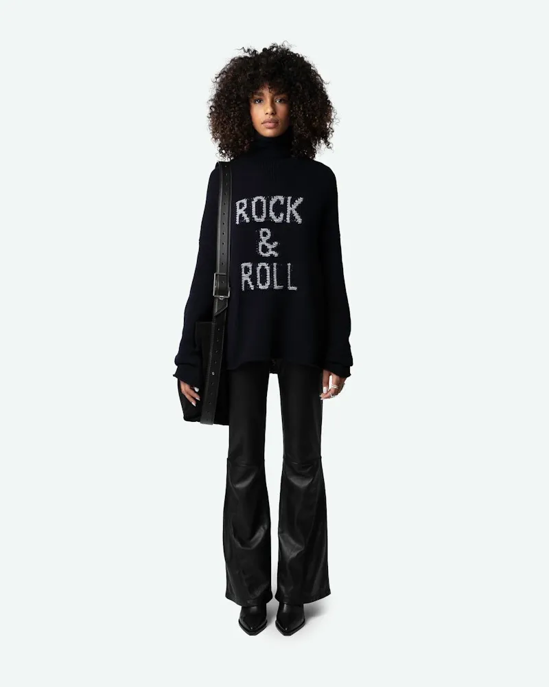 Zadig & Voltaire Pullover Almy 100% Merino-wolle Encre