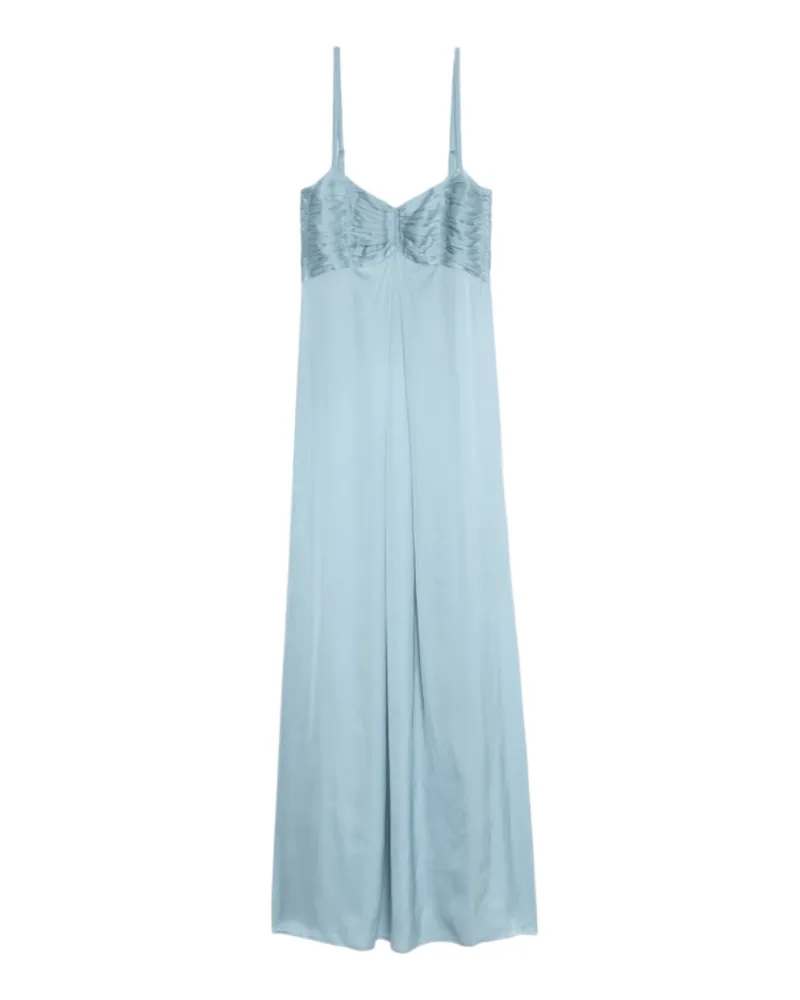 Zadig & Voltaire Kleid Rippie Satin Blau