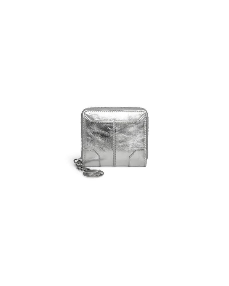 Zadig & Voltaire Geldbörse Sunny Mini Vintage Metal Silver