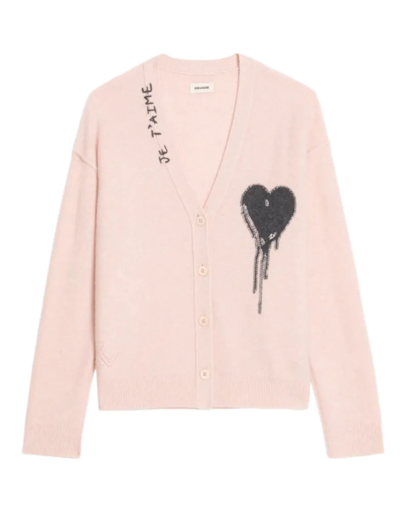 Zadig & Voltaire Cardigan Mirkaz 100% Kaschmir Rosa