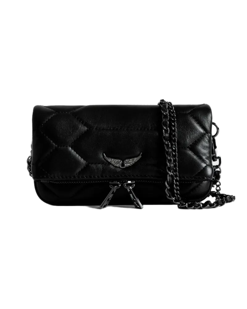 Zadig & Voltaire Rock Mini Gesteppte Clutch Schwarz