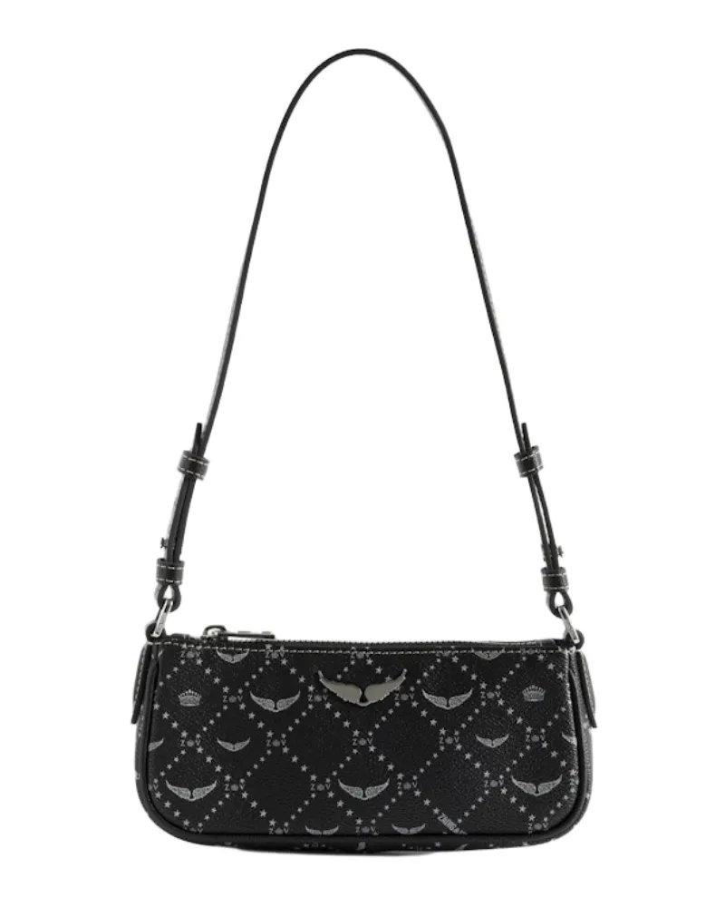 Zadig & Voltaire Z Pocket Monogram Clutch Schwarz