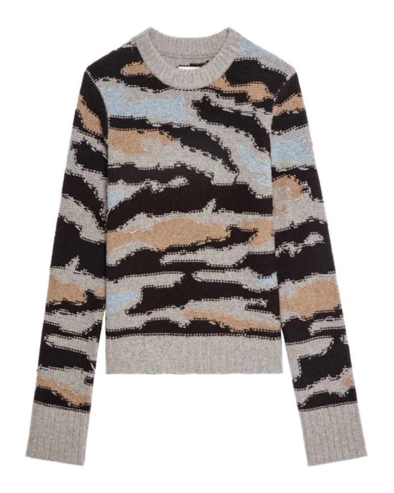 Zadig & Voltaire Pullover Malty 100% Merinowolle Braun