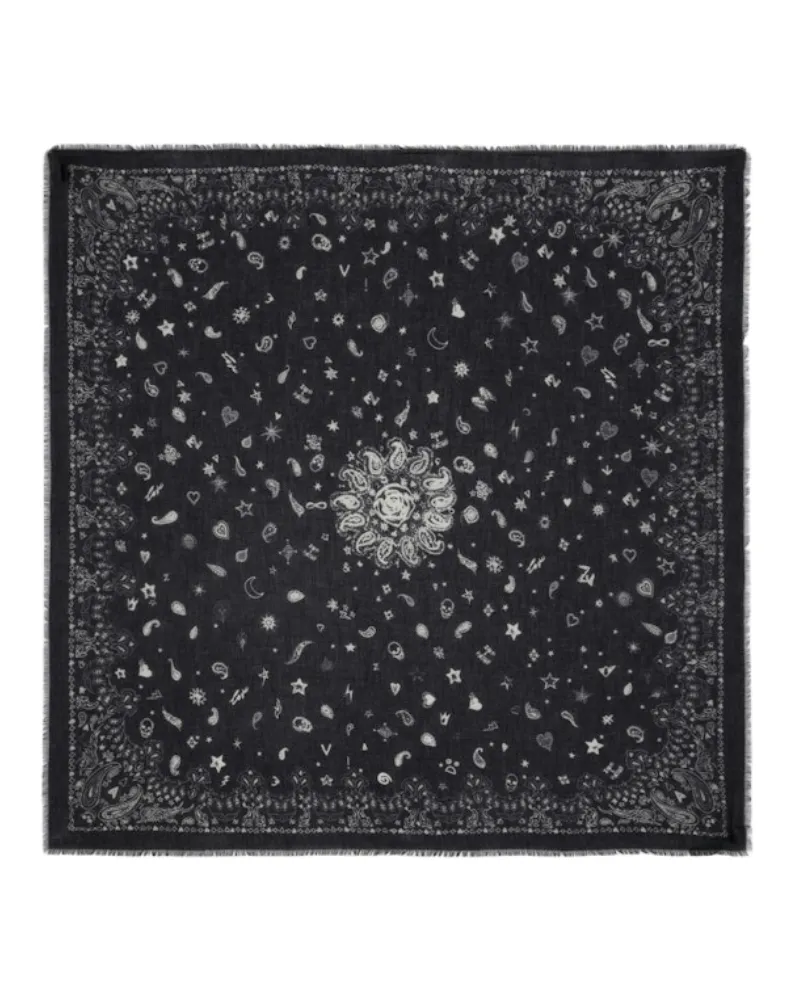 Zadig & Voltaire Schal Maddie Bandana 120 Schwarz