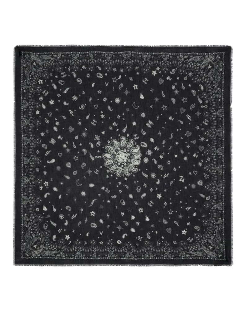 Zadig & Voltaire Schal Maddie Bandana 120 Schwarz
