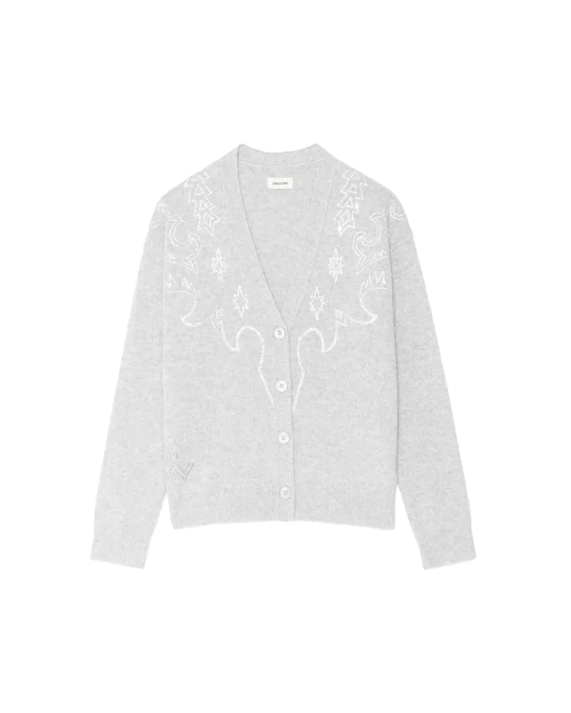 Zadig & Voltaire Cardigan Mirkaz 100% Kaschmir Gris