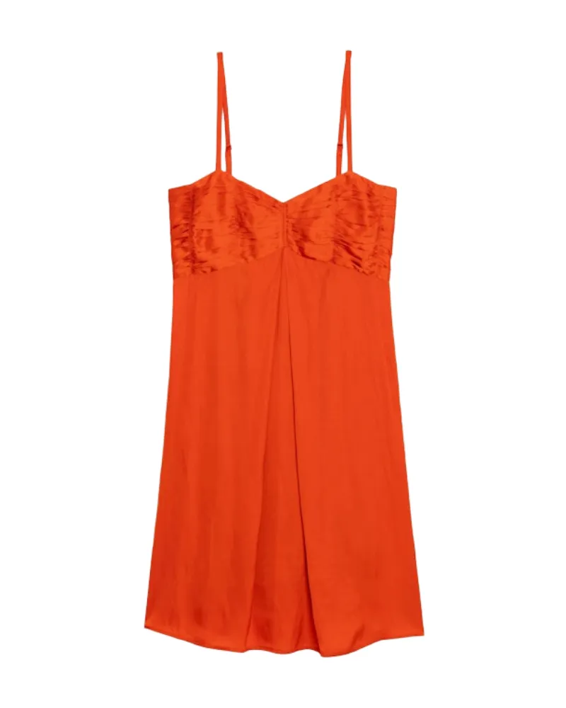 Zadig & Voltaire Kleid Rippies Satin Orange