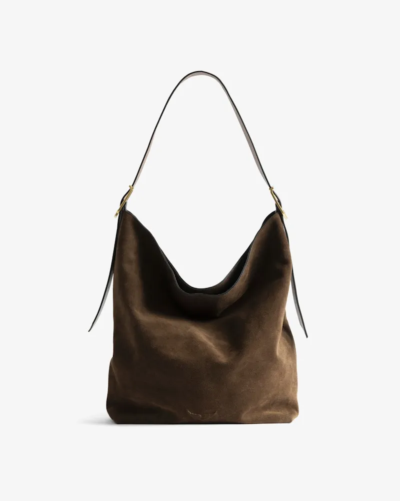 Zadig & Voltaire Jane Hobo XL Suede Tasche Braun