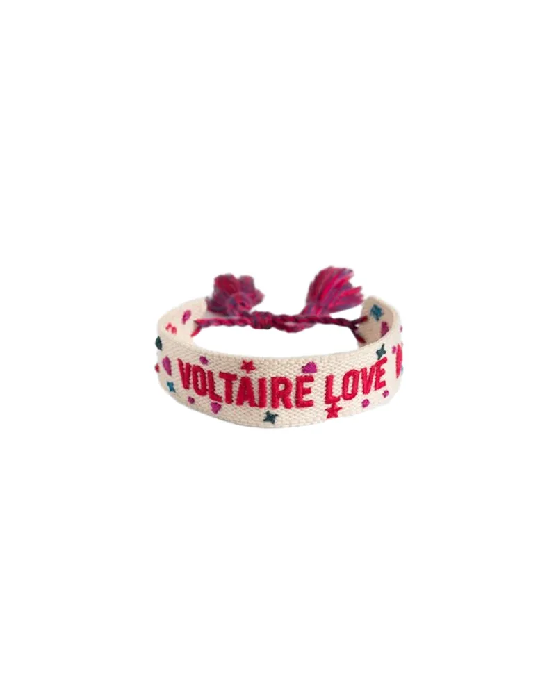 Zadig & Voltaire Zadig Love Gewebtes Armband Weiß