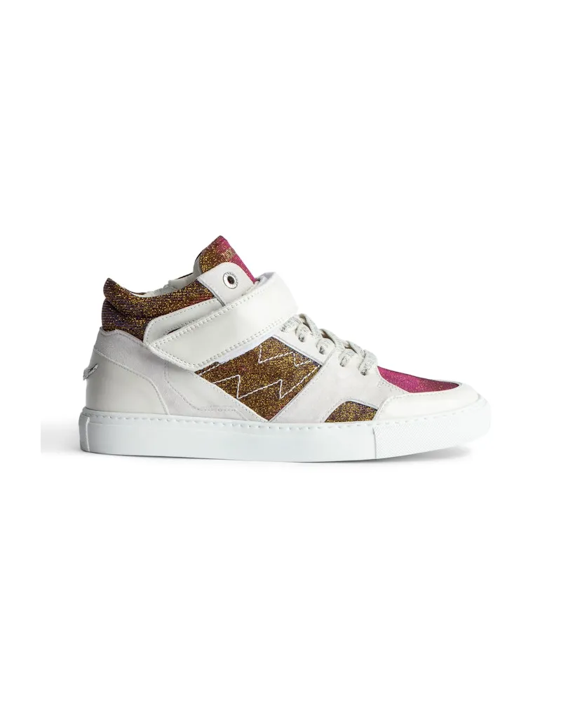 Zadig & Voltaire Sneakers Zv1747 Mid Flash Sparkle Gold
