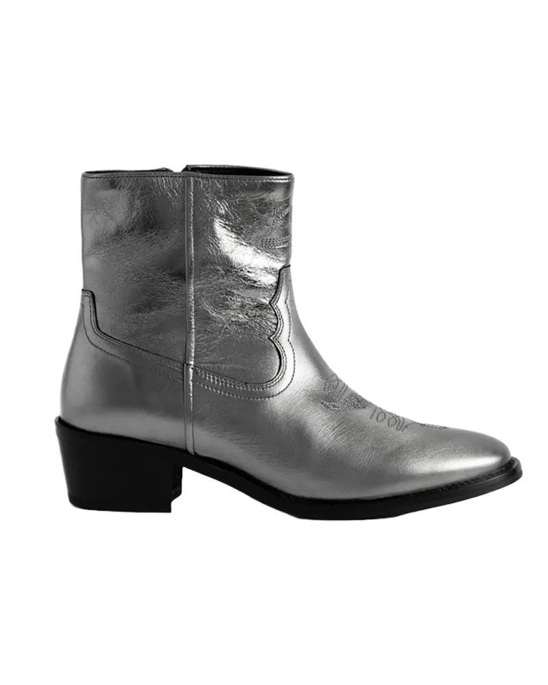 Zadig & Voltaire Stiefeletten Tex Low Vintage Metal Grau