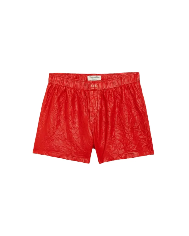 Zadig & Voltaire Shorts Pax Aus Knitterleder Rot