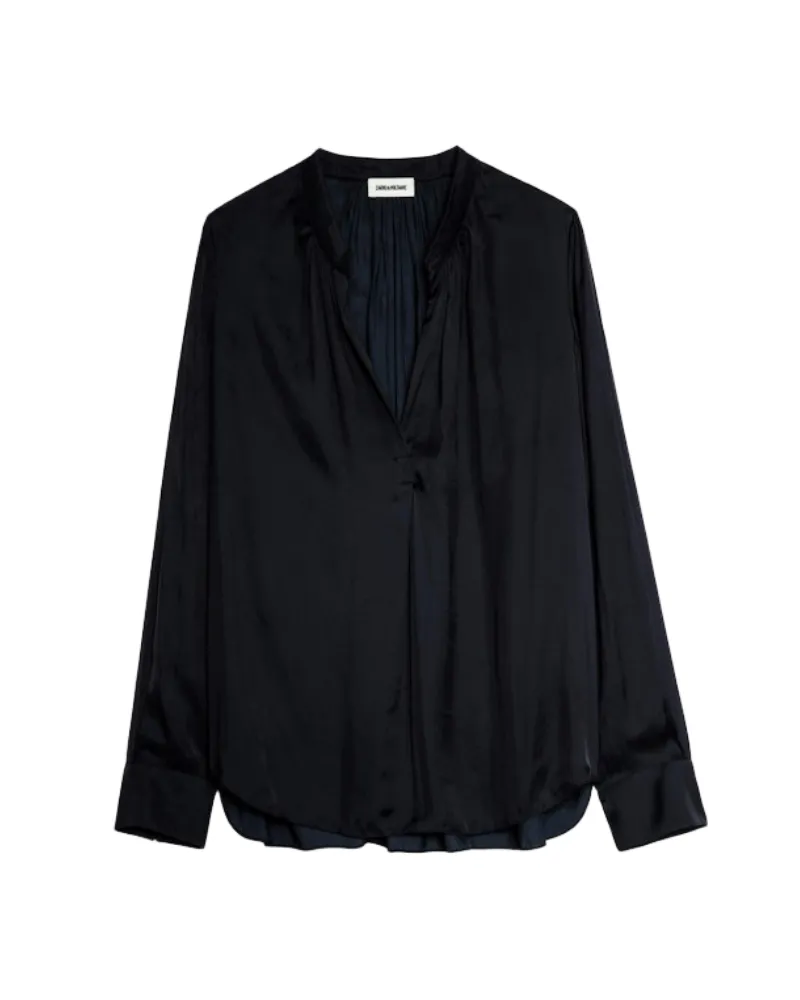 Zadig & Voltaire Bluse Tink Satin Schwarz