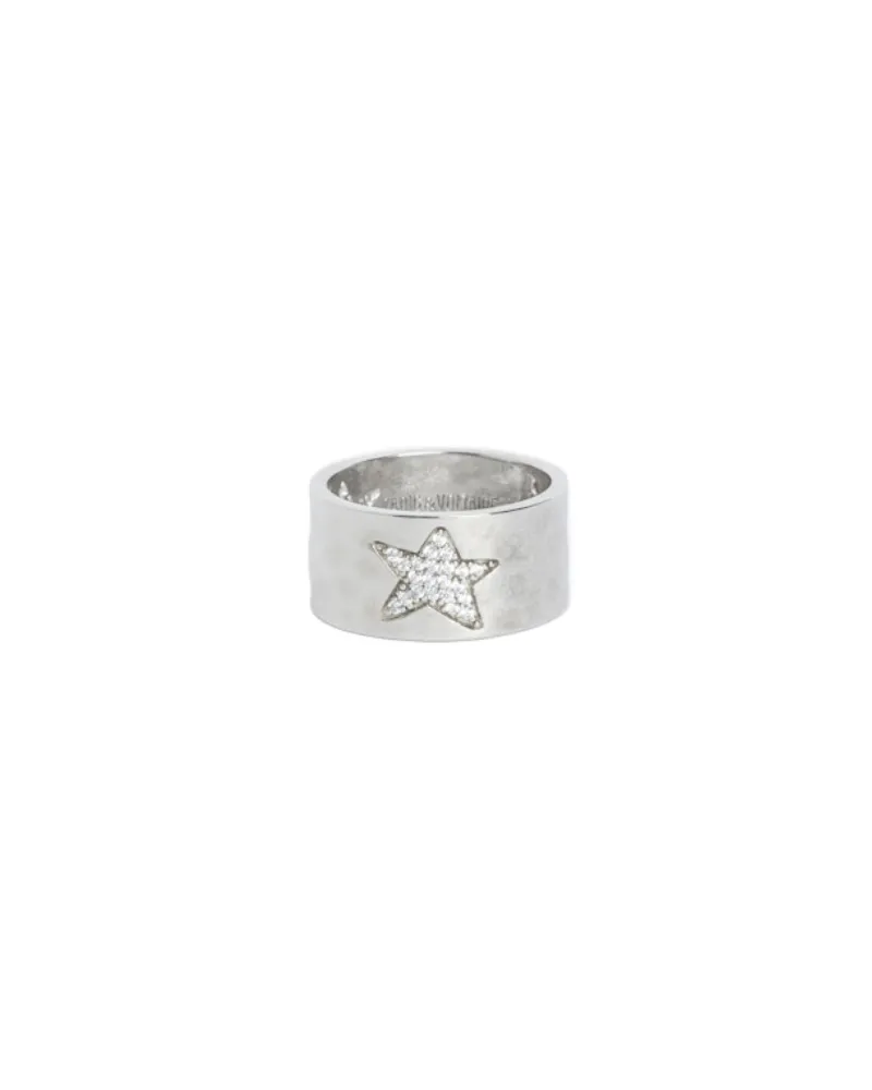 Zadig & Voltaire Ring Rock Star Strass Grau