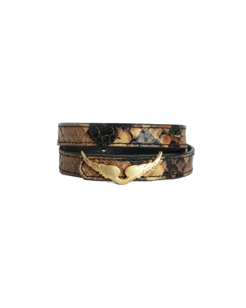 Zadig & Voltaire Armband Rock 100% Leder Braun
